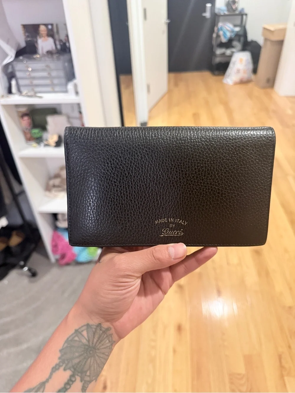 Gucci wallet on strap